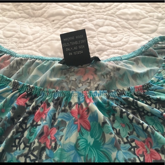 Raglan Sleeve Elastic Neck Boho Top - Picture 8 of 8